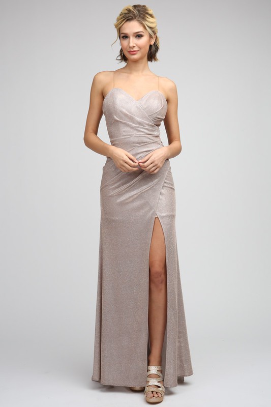 Metallic Sweetheart Sheath Dress