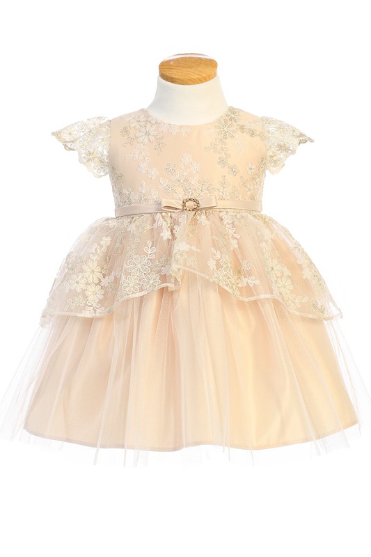 Floral Lace Peplum Hi-Low Skirt Girl Dress
