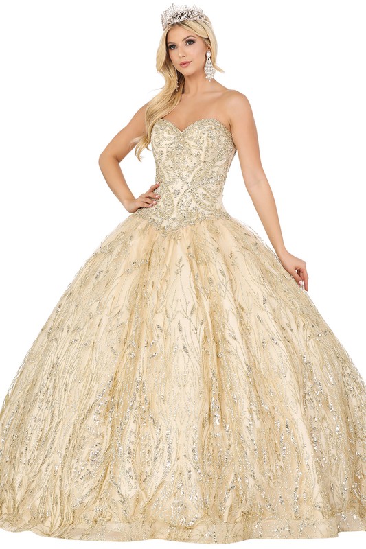 Glitter/Jewel Embellished Quinceanera Dress