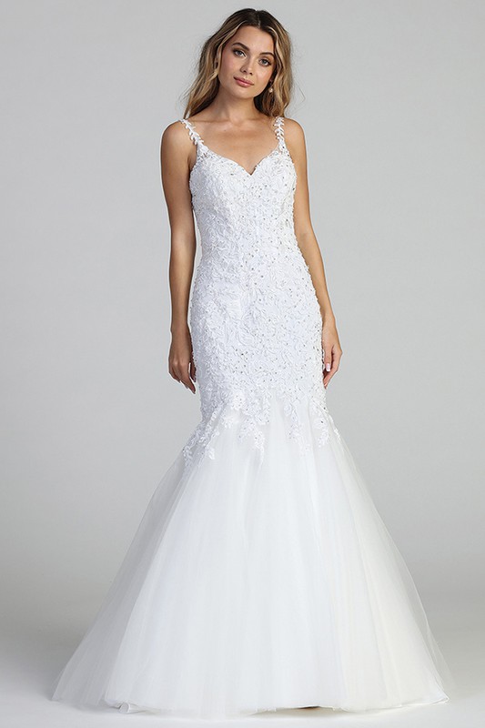 Lace Strap Mermaid Wedding Gown