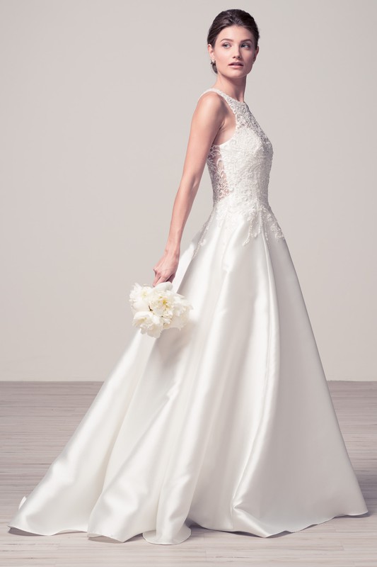 Scoop Neck, Sleeveless, A Line Bridal Gown