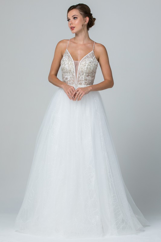 Sleeveless, Sweetheart A Line Bridal Gown