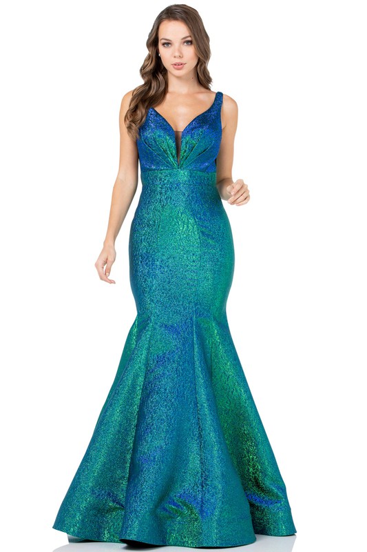 Sleeveless, V Neck, Mermaid Dress