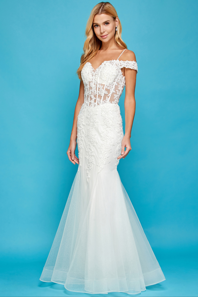 Sweetheart Illusion Top Mermaid Gown