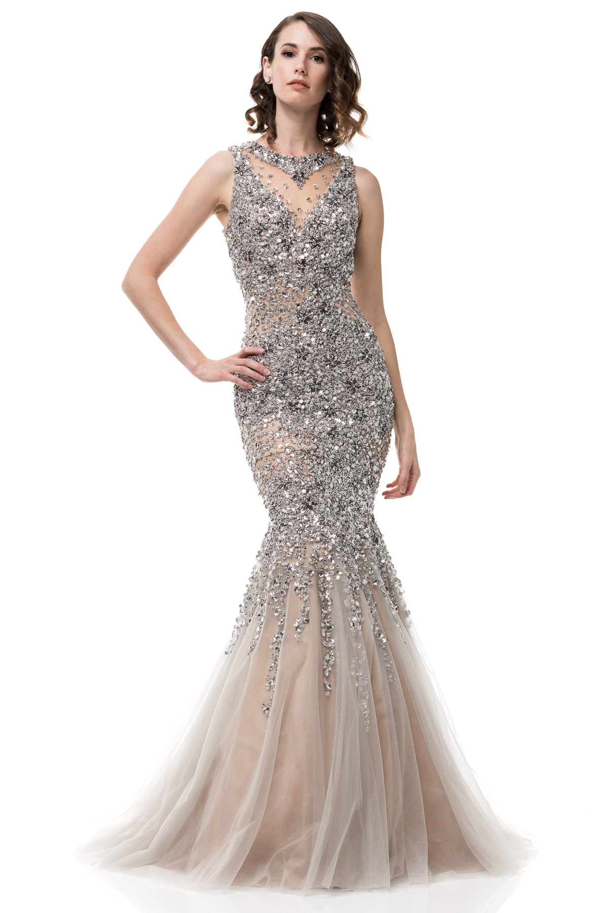 SCOOP NECK, SLEEVELESS, MERMAID