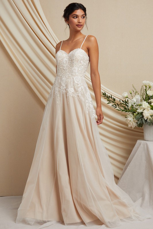 Strapless, Sweetheart, A Line, Corset Back Gown