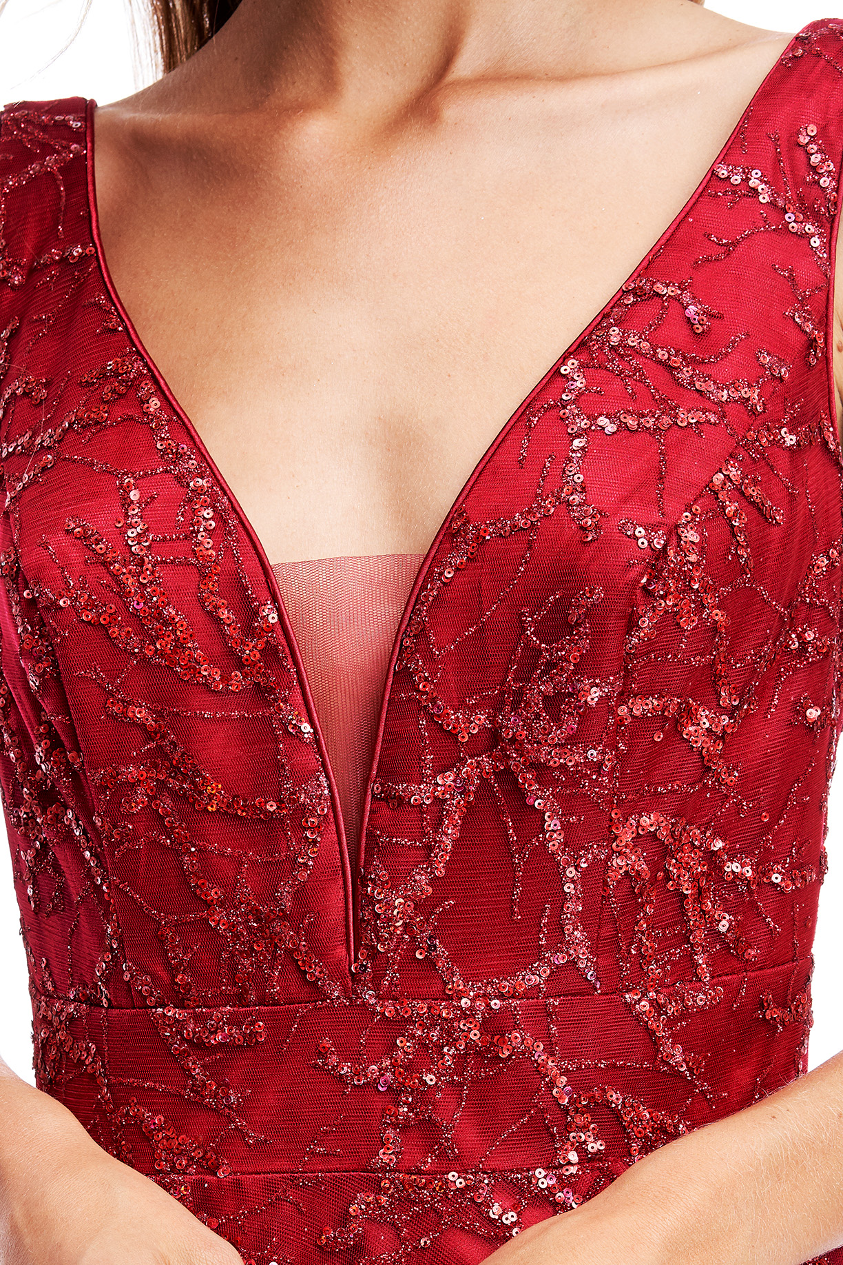 V-NECK, SLEEVELESS, A-LINE