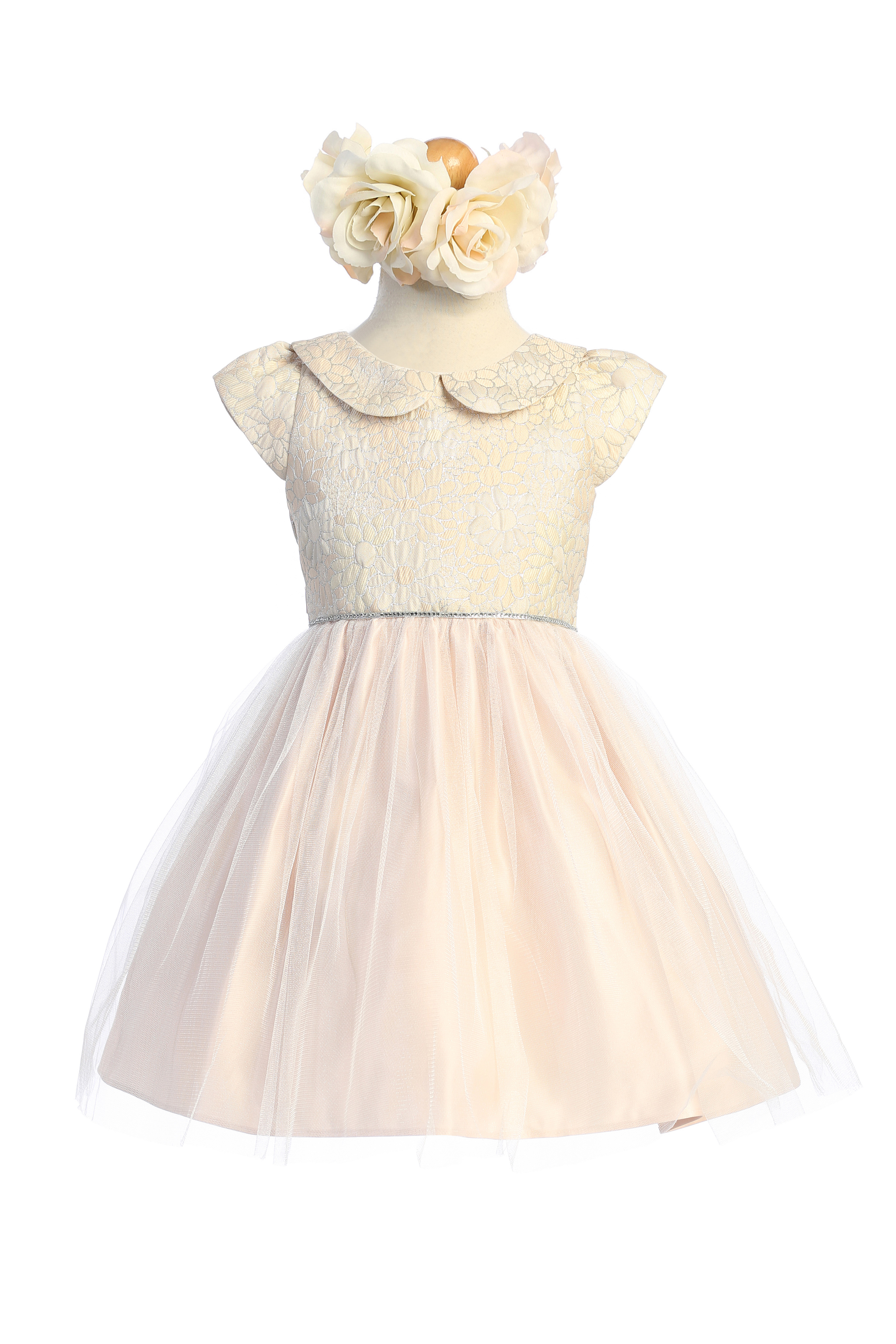 Sweet Daisy Jacquard Girl Dress