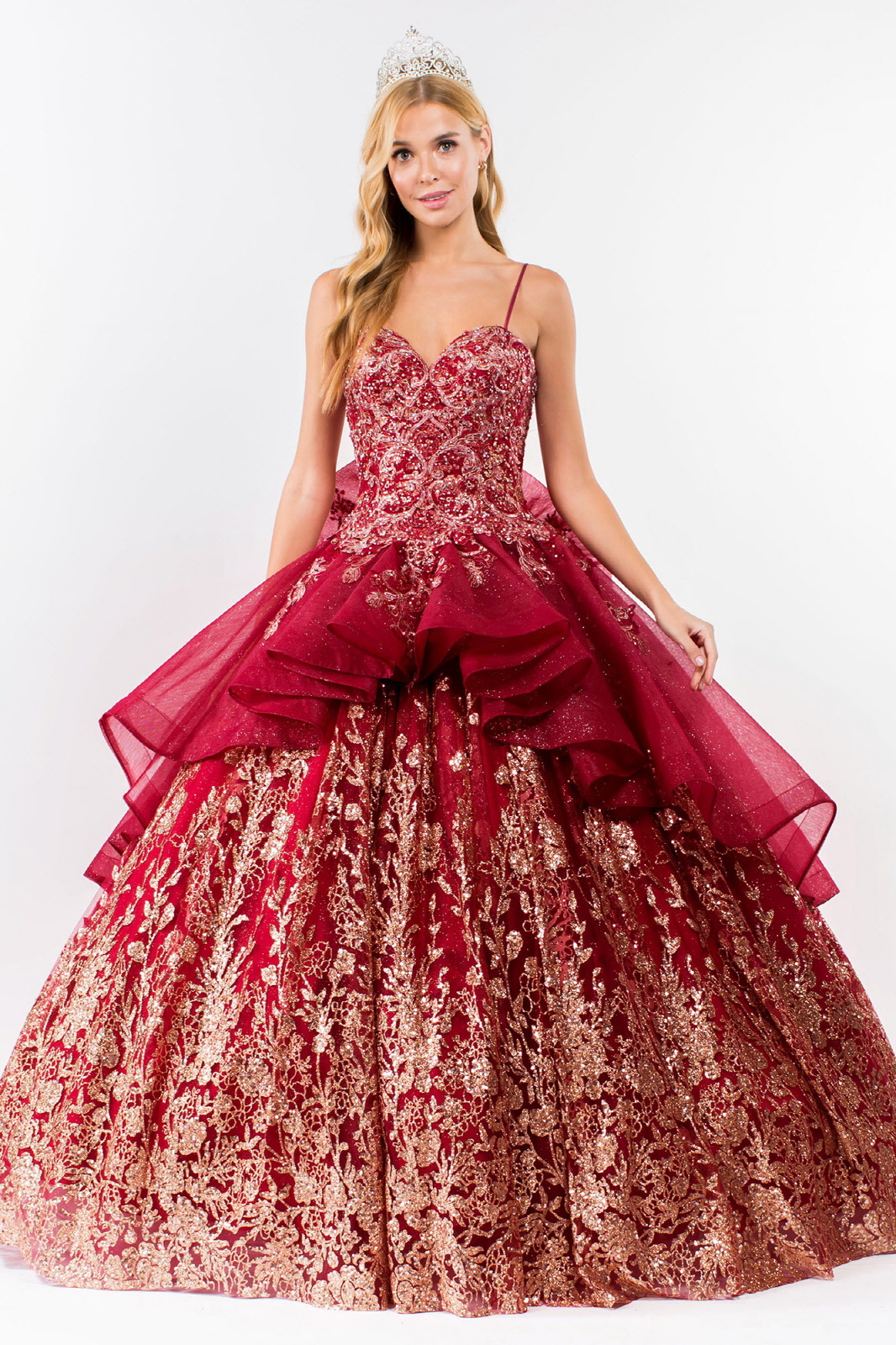 Glitter Mesh Quinceanera Ballgown