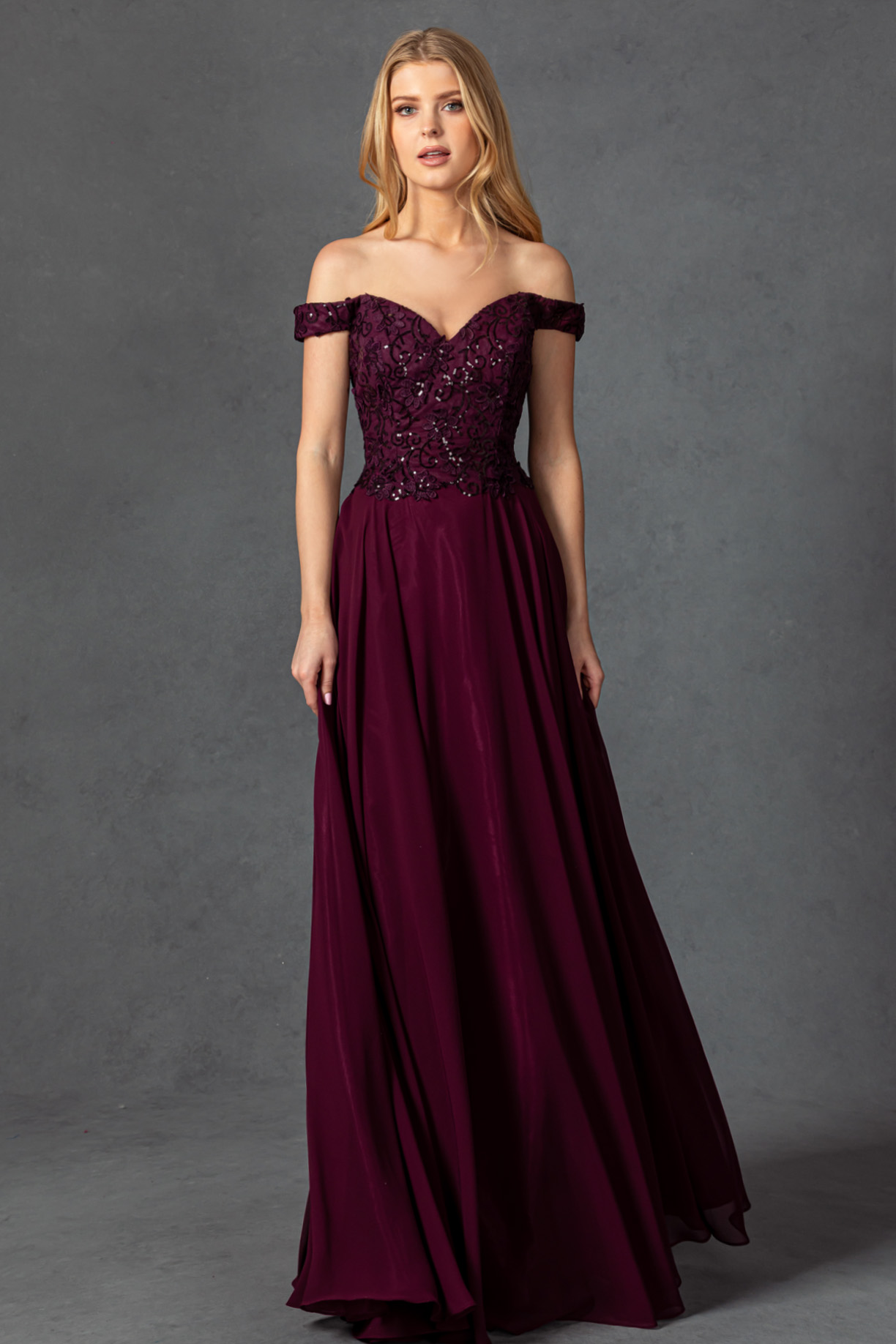 OFF SHOULDER, SWEETHEART, A-LINE