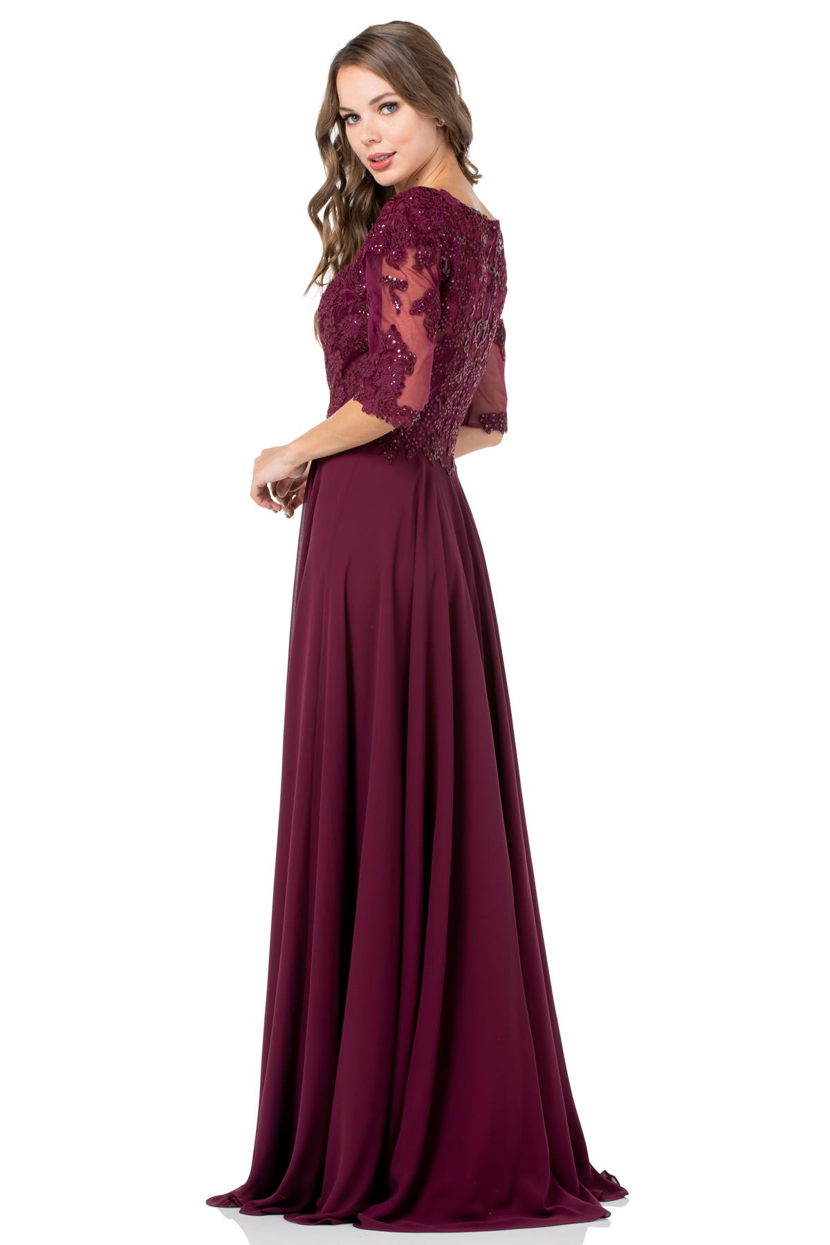 3/4 SLEEVES, V-NECK, SHEATH