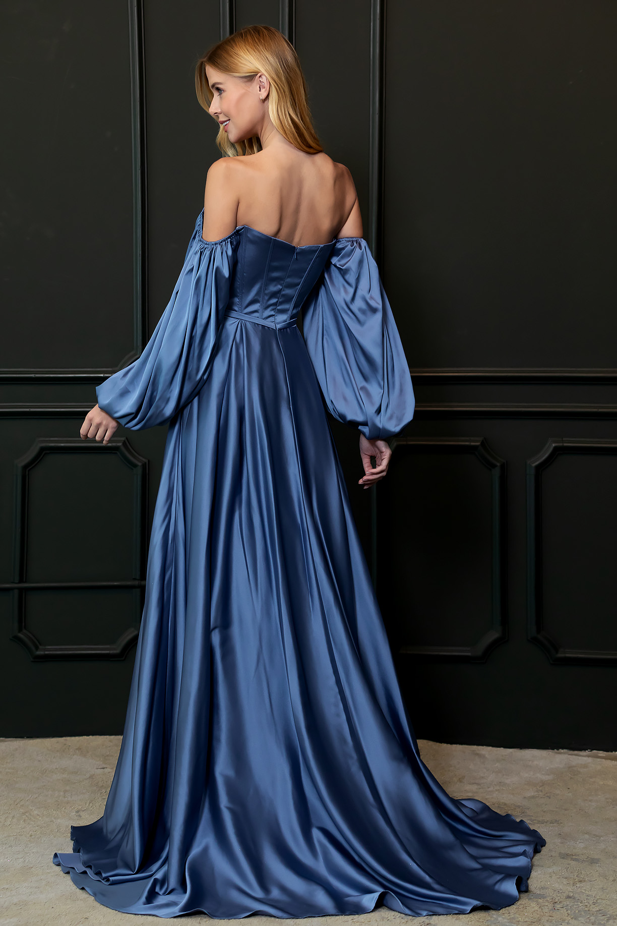 OFF SHOULDER, LONG SLEEVE, CORSET, FIXED BELT