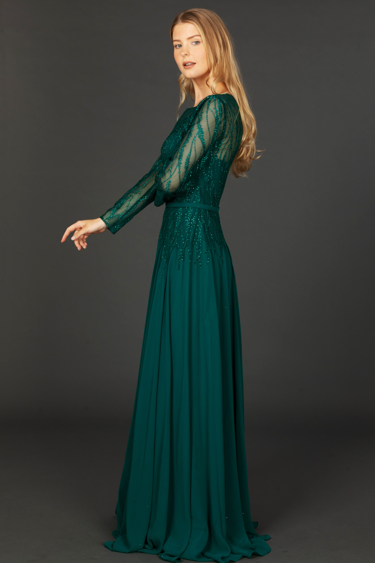 LONG SLEEVES, BATEAU, A-LINE