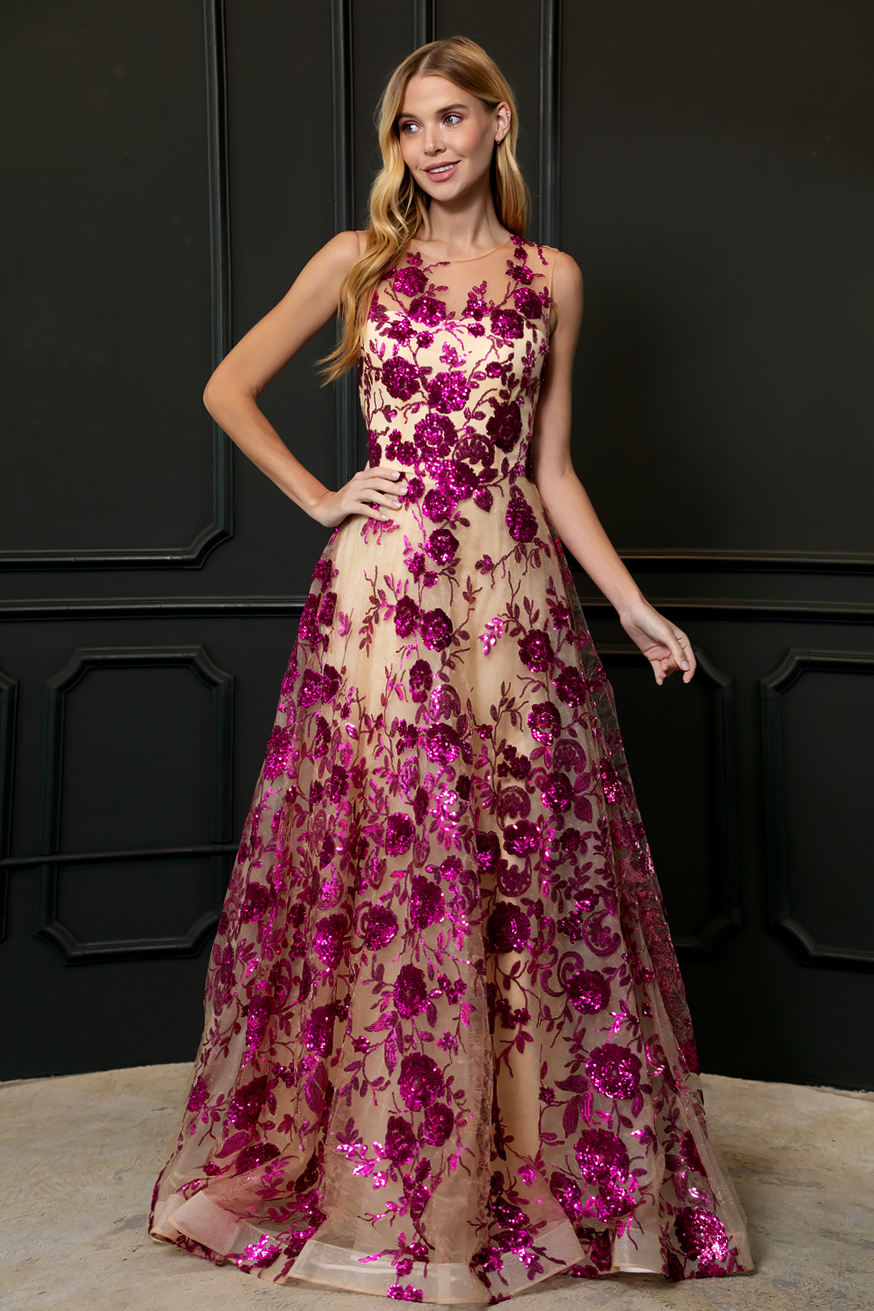 BATEAU NECK, SLEEVELESS, A-LINE