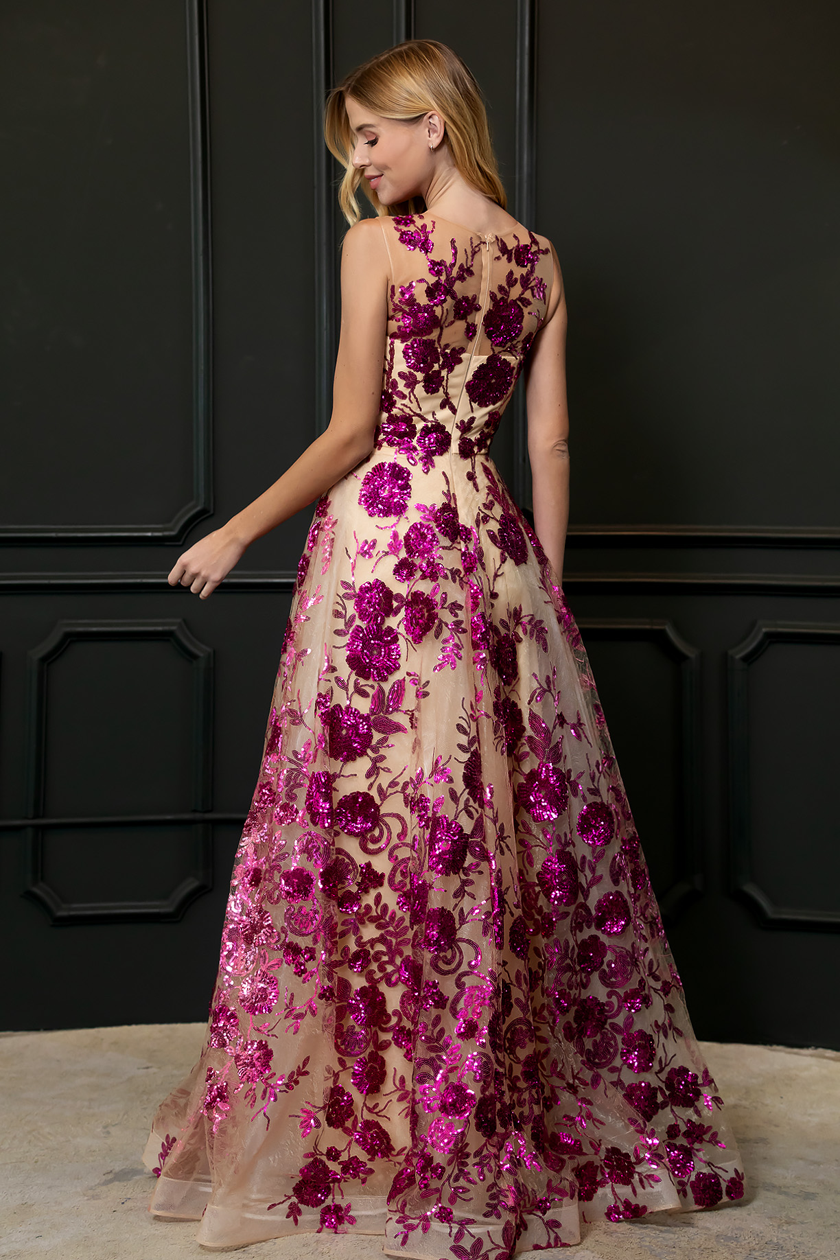 BATEAU NECK, SLEEVELESS, A-LINE