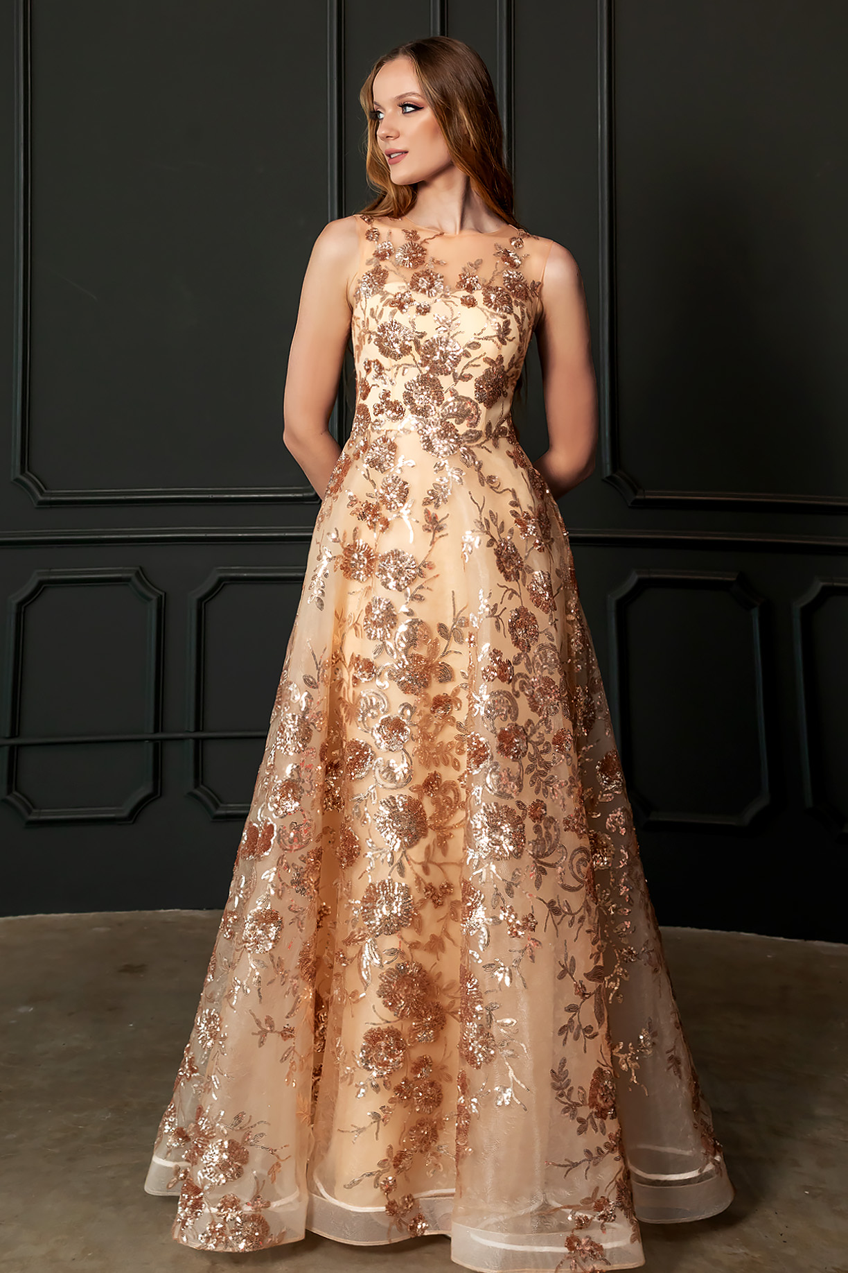 BATEAU NECK, SLEEVELESS, A-LINE