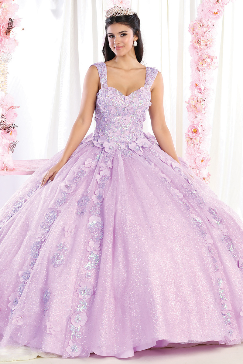 Floral Applique Ballgown 